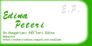 edina peteri business card